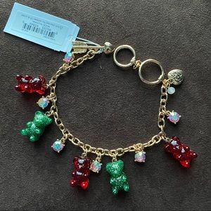 New Betsey Johnson Crystal & Gummy Bear bracelet